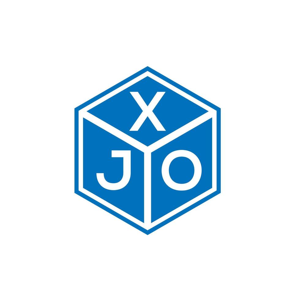 Xjo-Brief-Logo-Design auf weißem Hintergrund. Xjo kreatives Initialen-Buchstaben-Logo-Konzept. Xjo Briefdesign. vektor