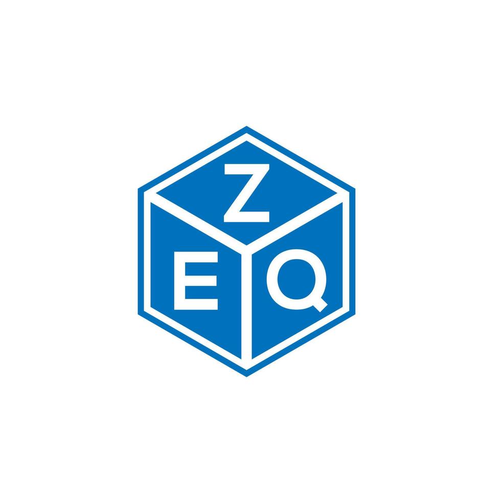 zeq kreativa initialer bokstavslogotyp koncept. zeq bokstav design.zeq bokstav logo design på vit bakgrund. zeq kreativa initialer bokstavslogotyp koncept. zeq bokstavsdesign. vektor