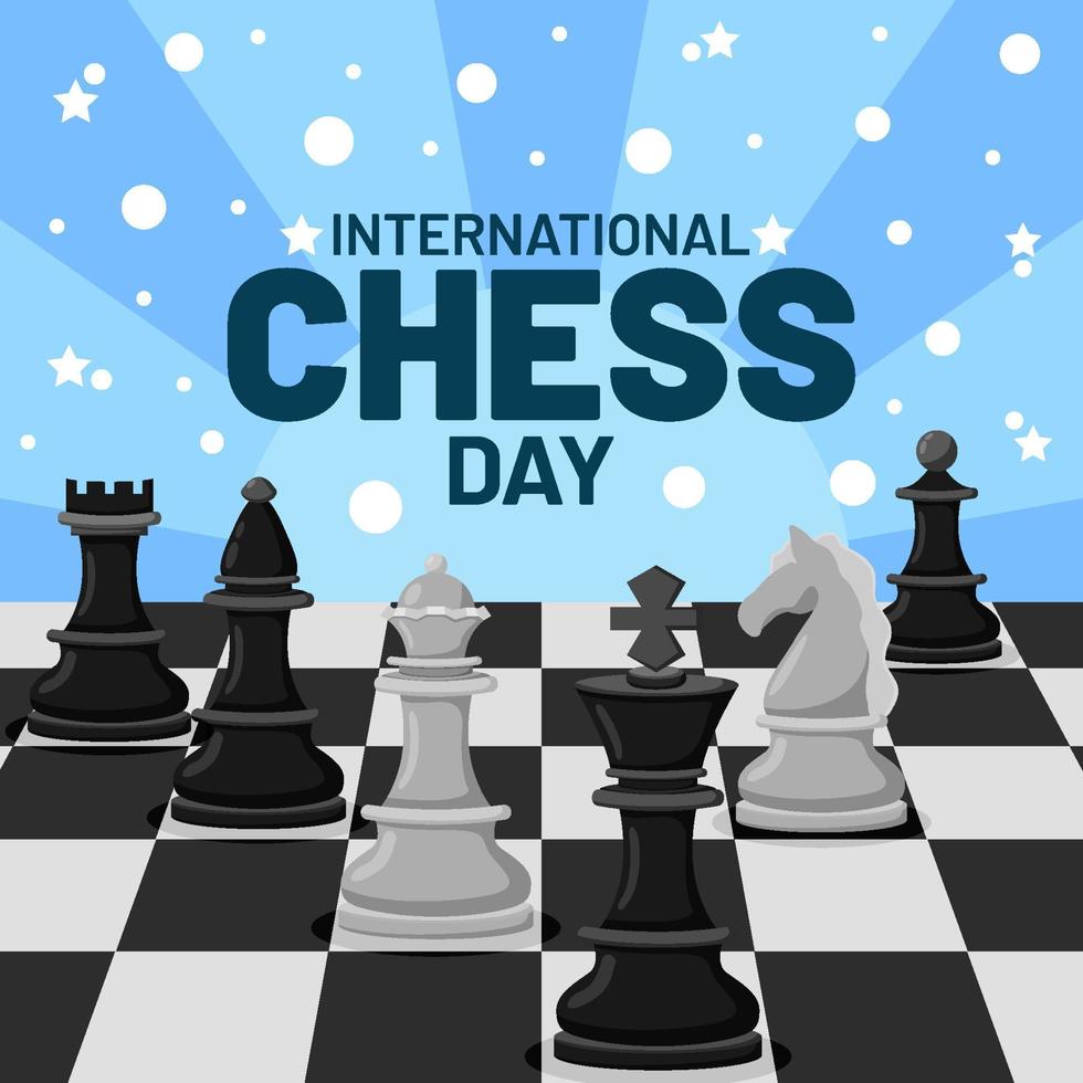 internationella schackdagen koncept vektor