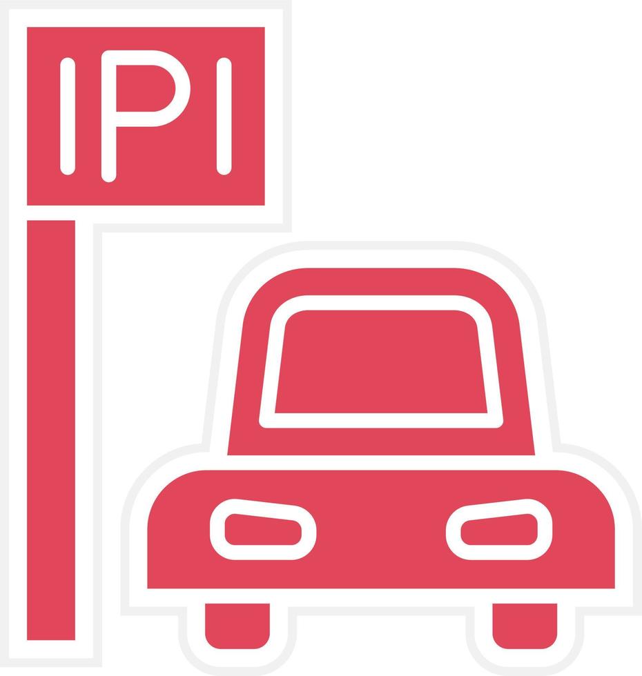 Parkplatz-Icon-Stil vektor