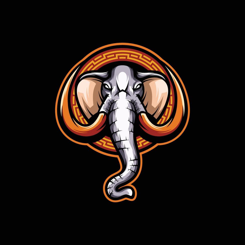 Elefanten-Maskottchen-Design vektor