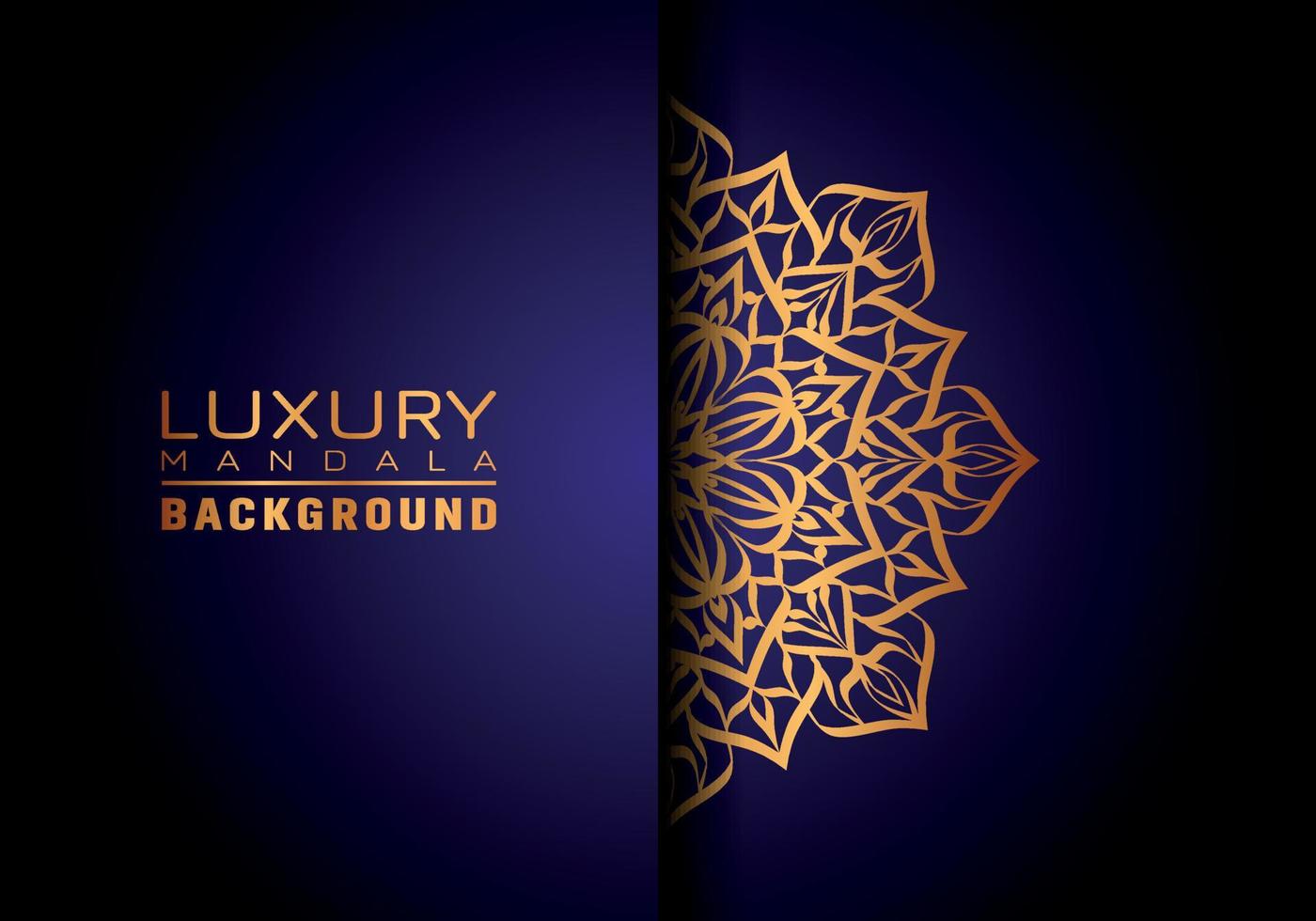 luxuriöser dekorativer Mandala-Logo-Hintergrund im Arabeskenstil. vektor