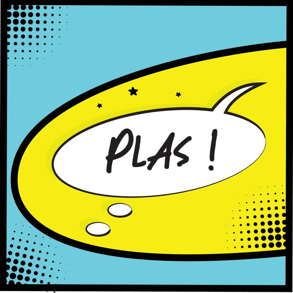 Comic-Bubble-Chat mit Text auf einer Comic-Seite vektor