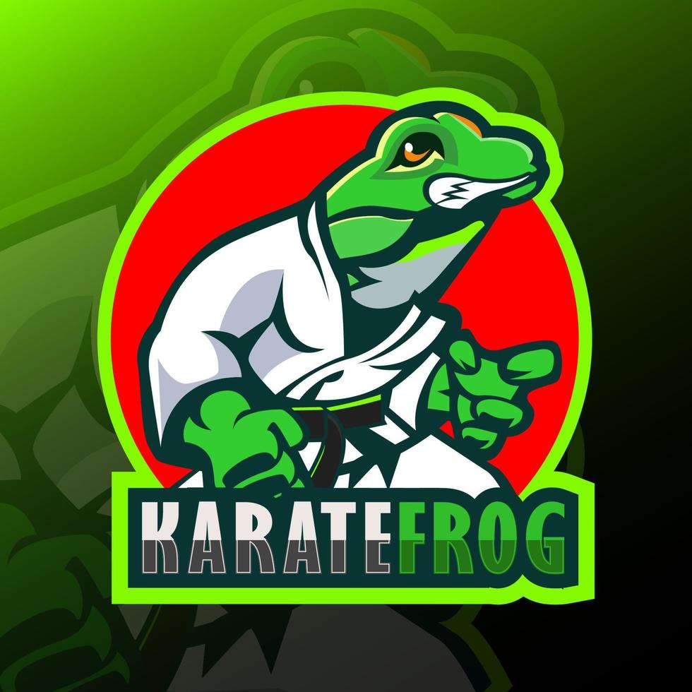 frosch esport maskottchen logo design illustrationsvektor vektor