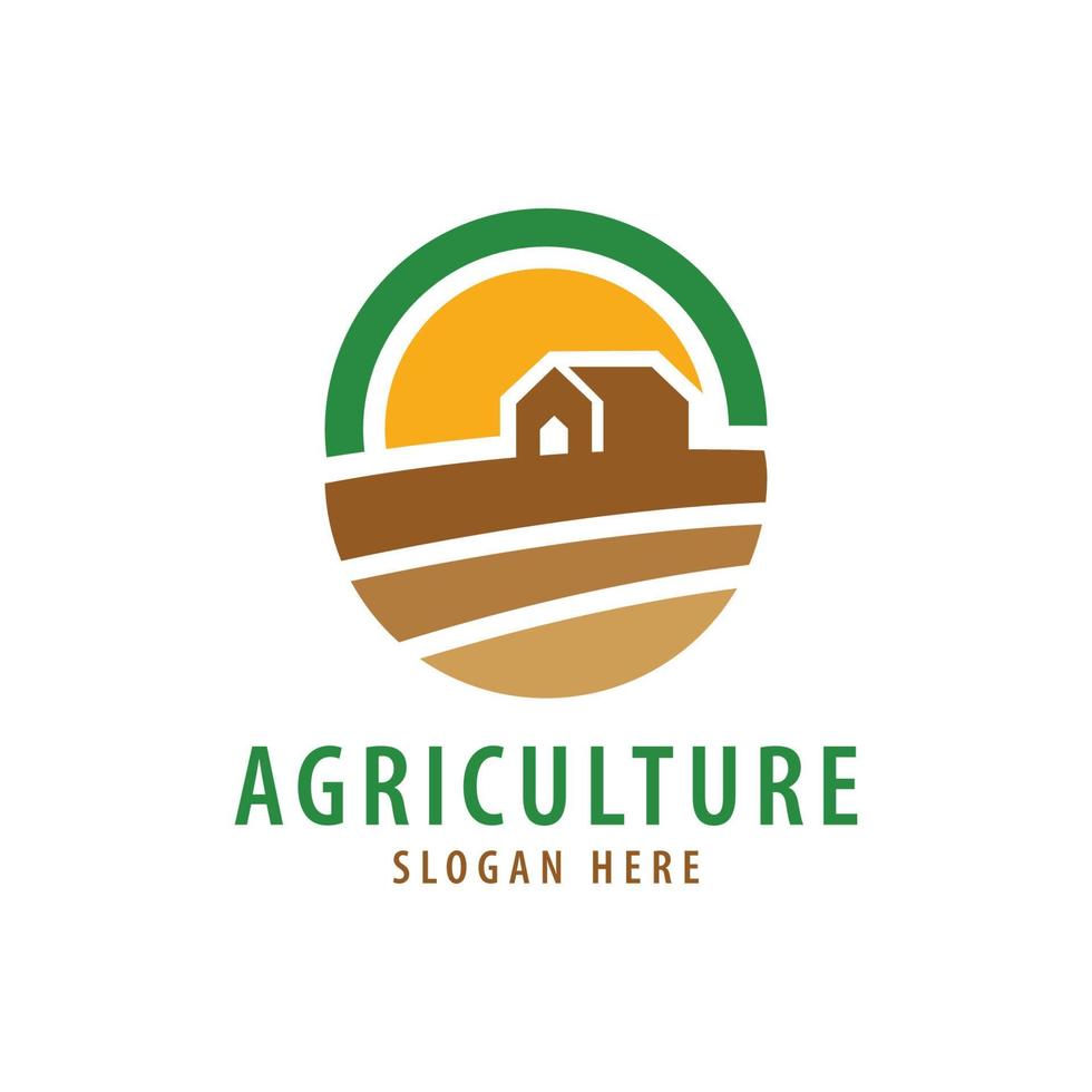 Landwirtschaftslogovorlage geeignet für Unternehmen und Produktnamen. Dieses stilvolle Logo-Design kann für verschiedene Zwecke für ein Unternehmen, ein Produkt, eine Dienstleistung oder für alle Ihre Ideen verwendet werden. vektor