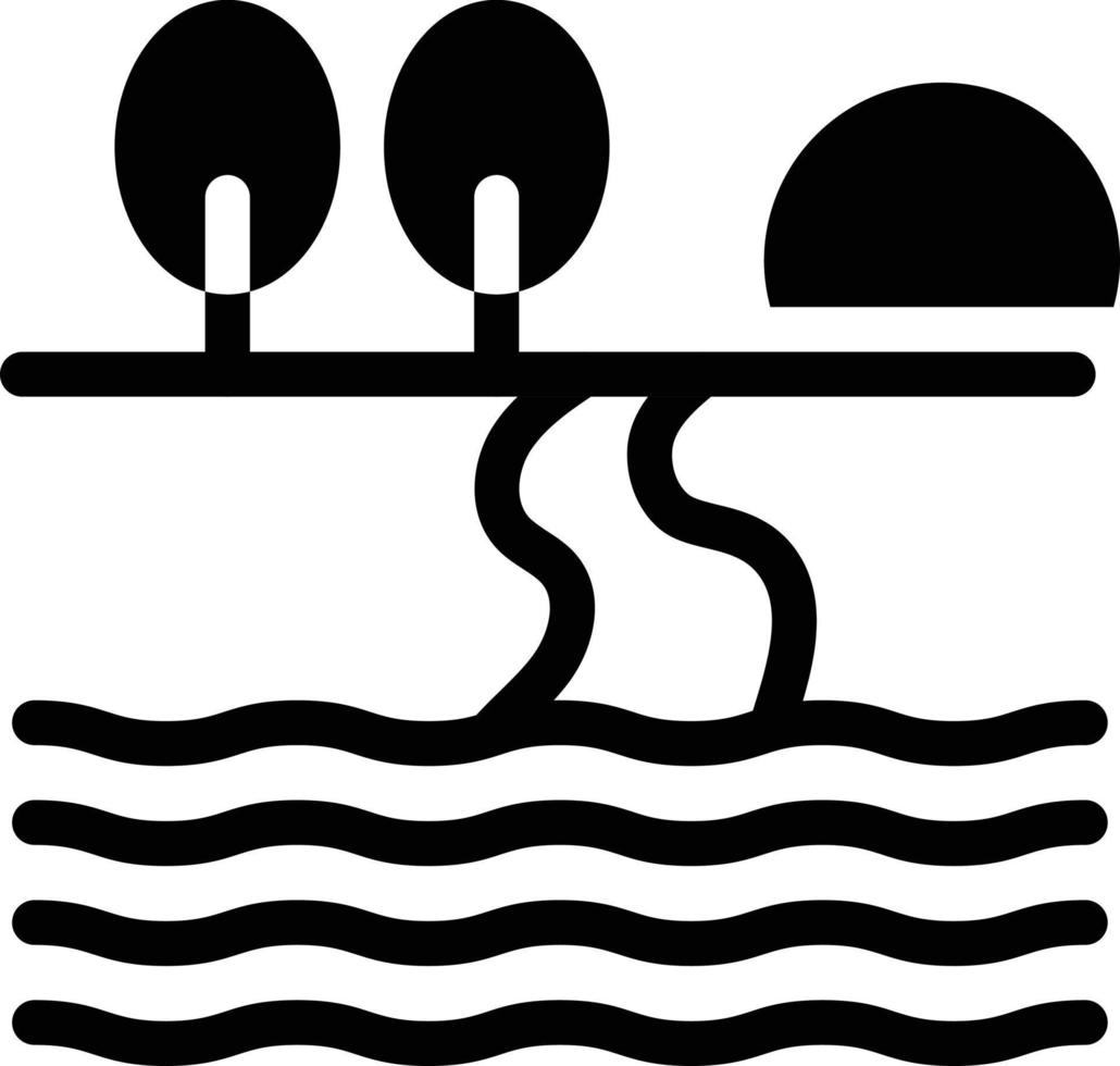 vattenfall vektor illustration på en bakgrund. premium kvalitet symbols.vector ikoner för koncept och grafisk design.