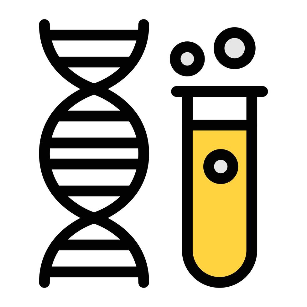 dna-vektorillustration auf einem hintergrund. hochwertige symbole. vektorsymbole für konzept und grafikdesign. vektor