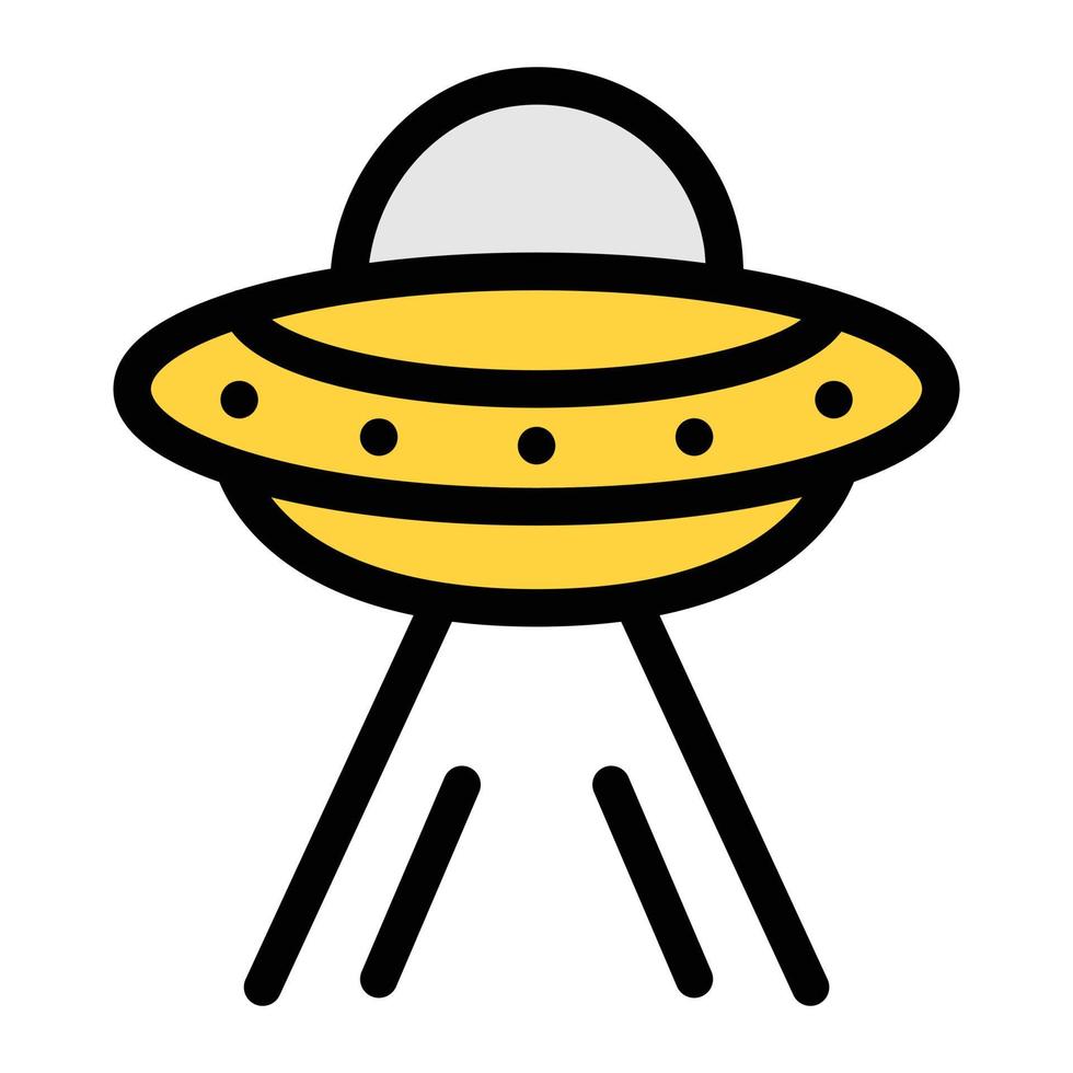 ufo vektorillustration på en bakgrund. premium kvalitetssymboler. vektorikoner för koncept och grafisk design. vektor