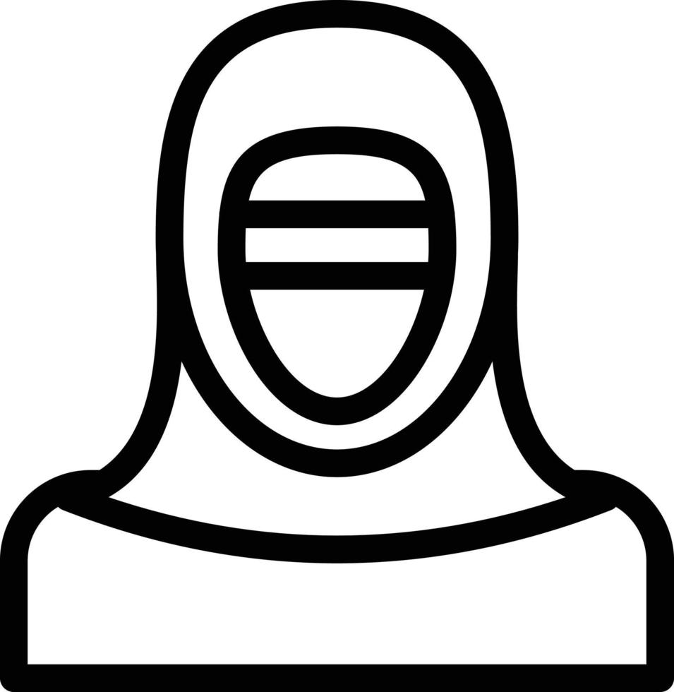 hijab-frauenvektorillustration auf einem hintergrund. hochwertige symbole. vektorikonen für konzept und grafikdesign. vektor