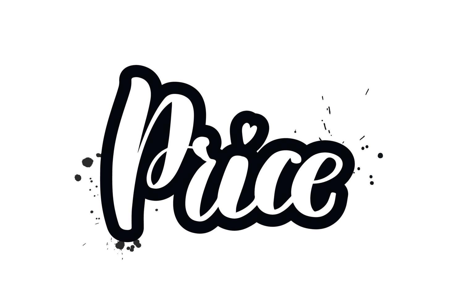 Preis für inspirierende handgeschriebene Pinselschrift. vektorkalligraphieillustration lokalisiert auf weißem hintergrund. typografie für banner, abzeichen, postkarten, t-shirts, drucke, poster. vektor