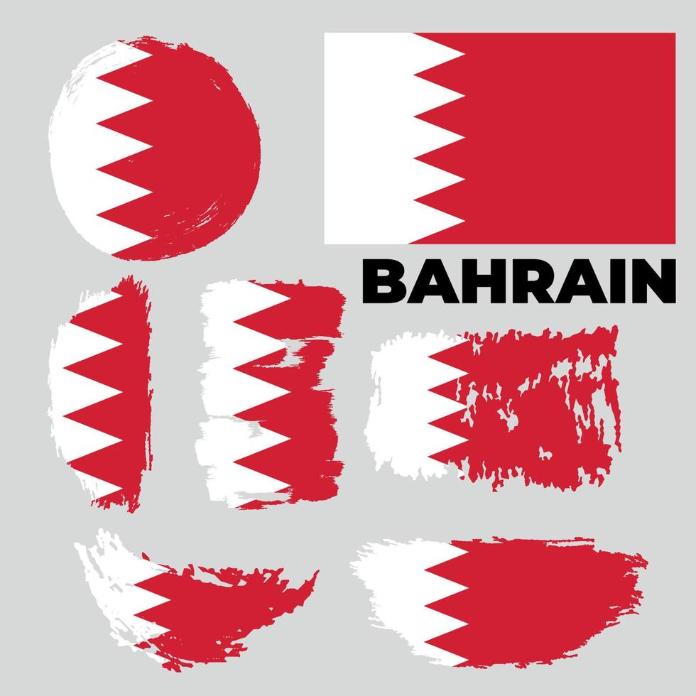 glad självständighetsdagen i Bahrain med konstnärlig akvarell landsflagga bakgrund. vektor illustration