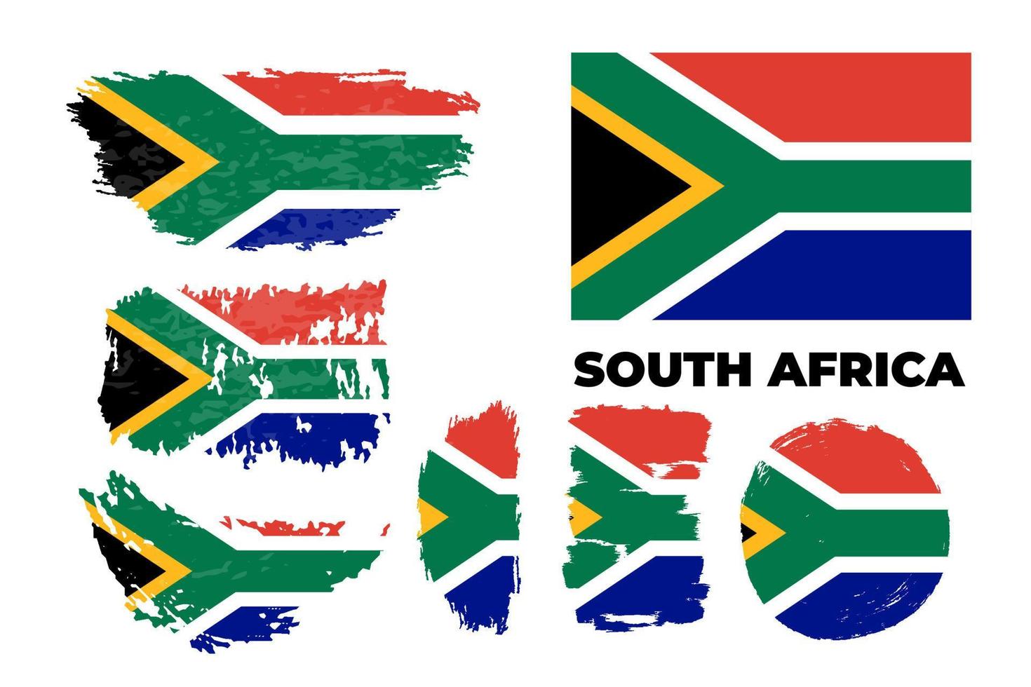 glücklicher unabhängigkeitstag von südafrika mit künstlerischer aquarell-landesflagge vektor