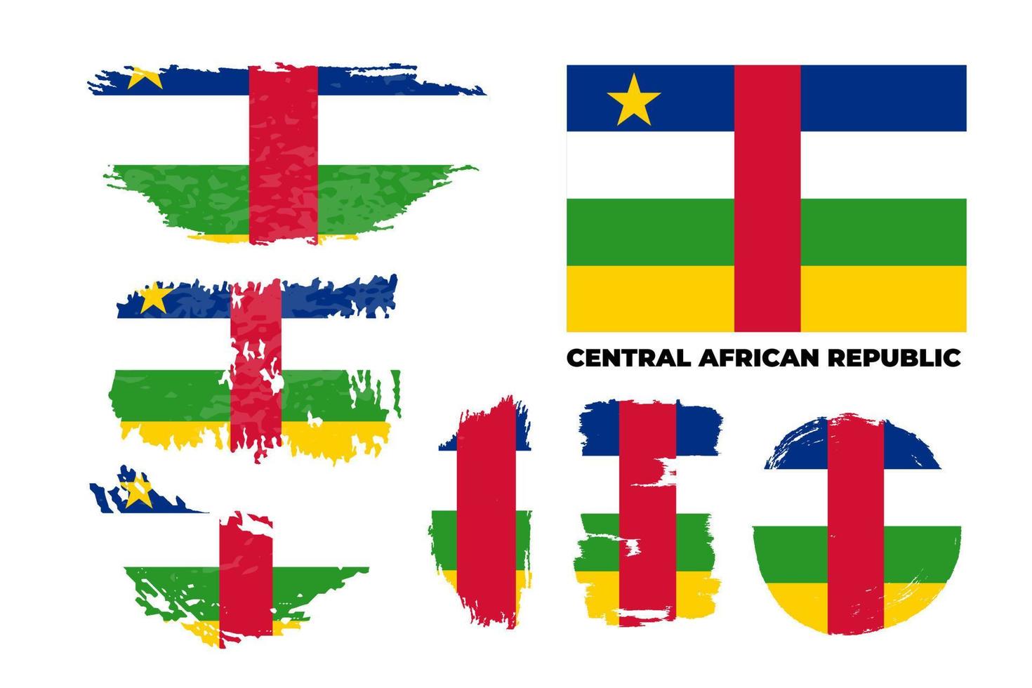 Centralafrikanska republikens flagga ljus vektor