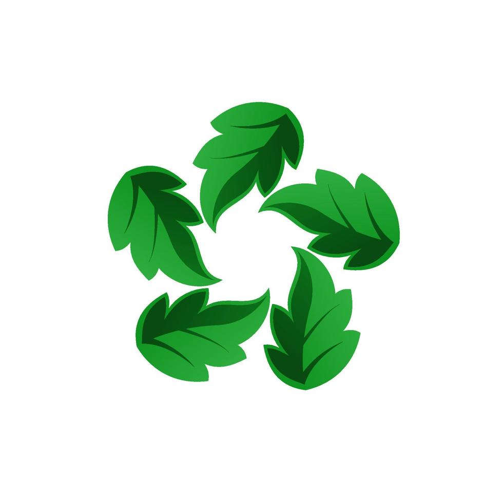 Blätter-Symbol. hinterlässt Vektorlogo. Blätter Abbildung. Natur-Logo. Eco grünes Symbolzeichen. vektor