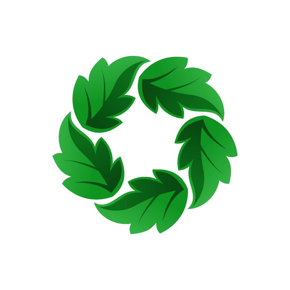 Blätter-Symbol. hinterlässt Vektorlogo. Blätter Abbildung. Natur-Logo. Eco grünes Symbolzeichen. vektor