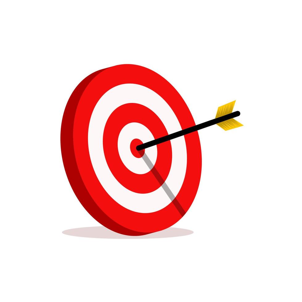 abstrakte zielvektorillustrationen. das Ziel für Bogensport oder Business-Marketing-Ziel. Zielfokus-Symbolzeichen vektor
