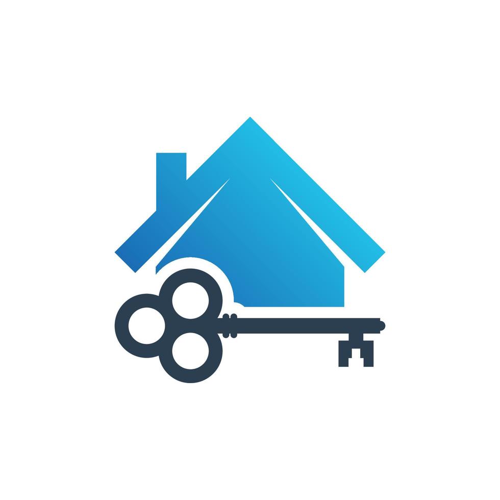 hem säkerhet ikon. fastigheter vektor ikon. hus logotyp illustration. enkelt design hem med nyckel. lämplig för ett hem säkerhet, byggnadsskydd.