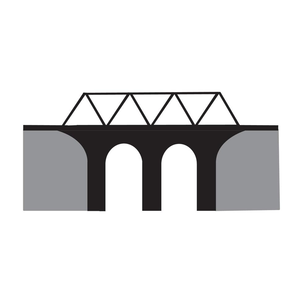 einfaches Bridge-Logo vektor