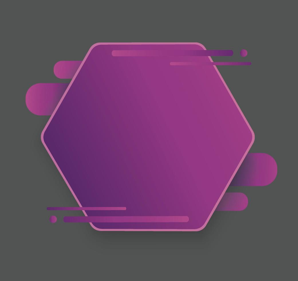 lila Hexagon Hintergrund Vorlage Vektor Illustration