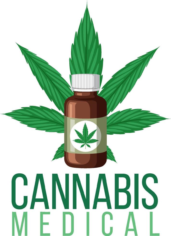 cannabisväxt för medicin vektor
