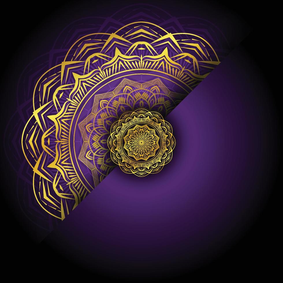 luxuriöses dekoratives Mandala-Hintergrunddesign mit goldener Farbe vektor