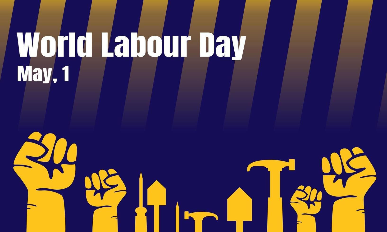 Happy International Labor Day für Banner oder Poster, 1 vektor