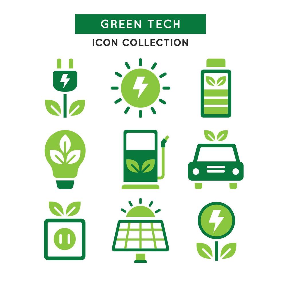 grön teknik som är säker för miljön vektor