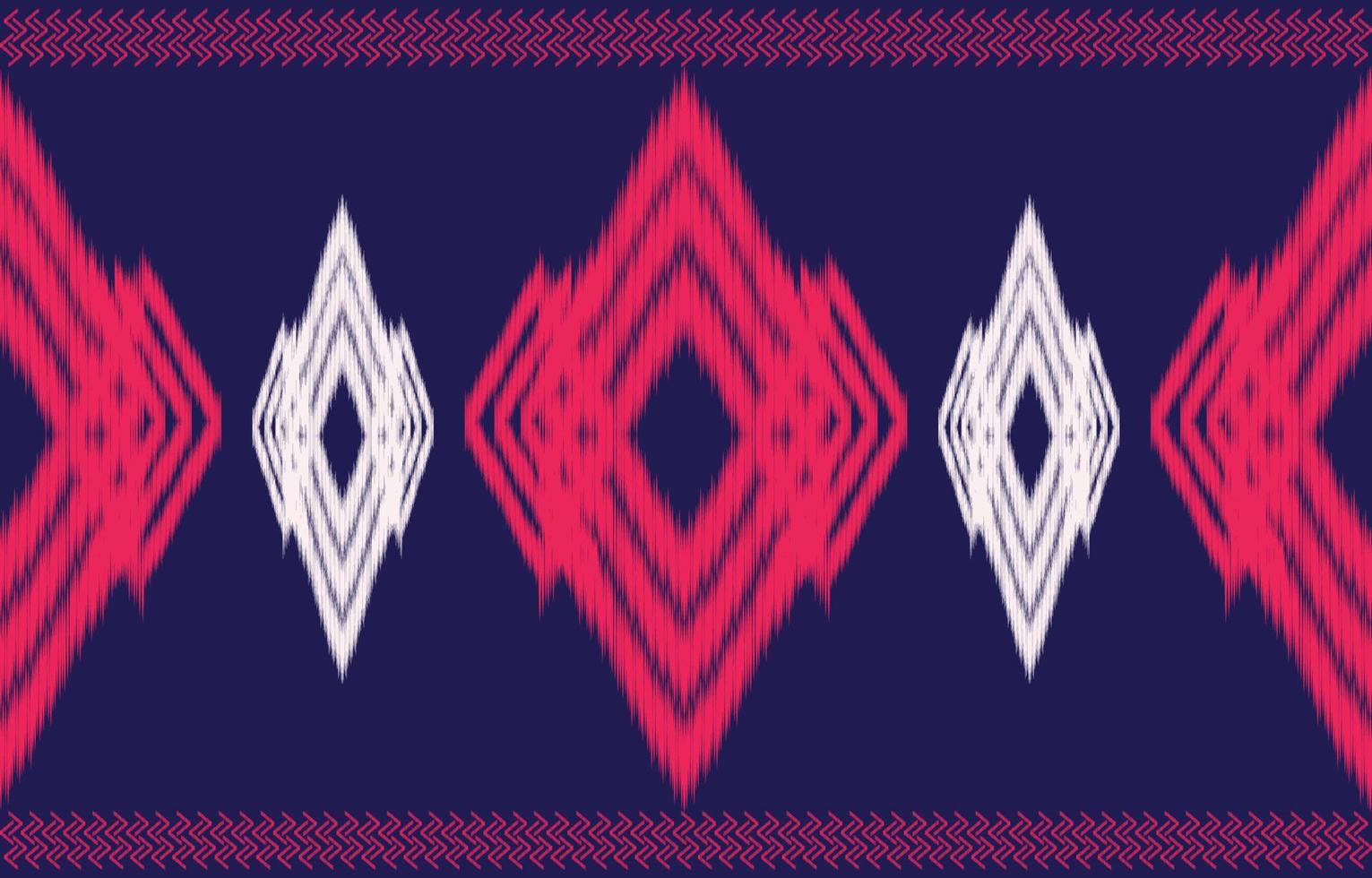 stoff ikat nahtloses muster geometrischer ethnischer traditioneller stickerei style.design für hintergrund, teppich, matte, sarong, kleidung, vektorillustration. vektor