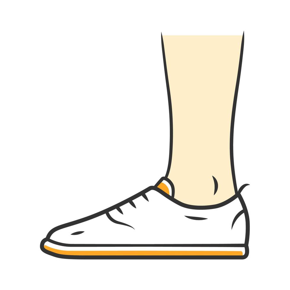 utbildare vit färgikon. stilfulla skor för kvinnor och män. unisex casual sneakers, moderna bekväma tennisskor. manliga och kvinnliga höst, vårsäsong mode. isolerade vektor illustration