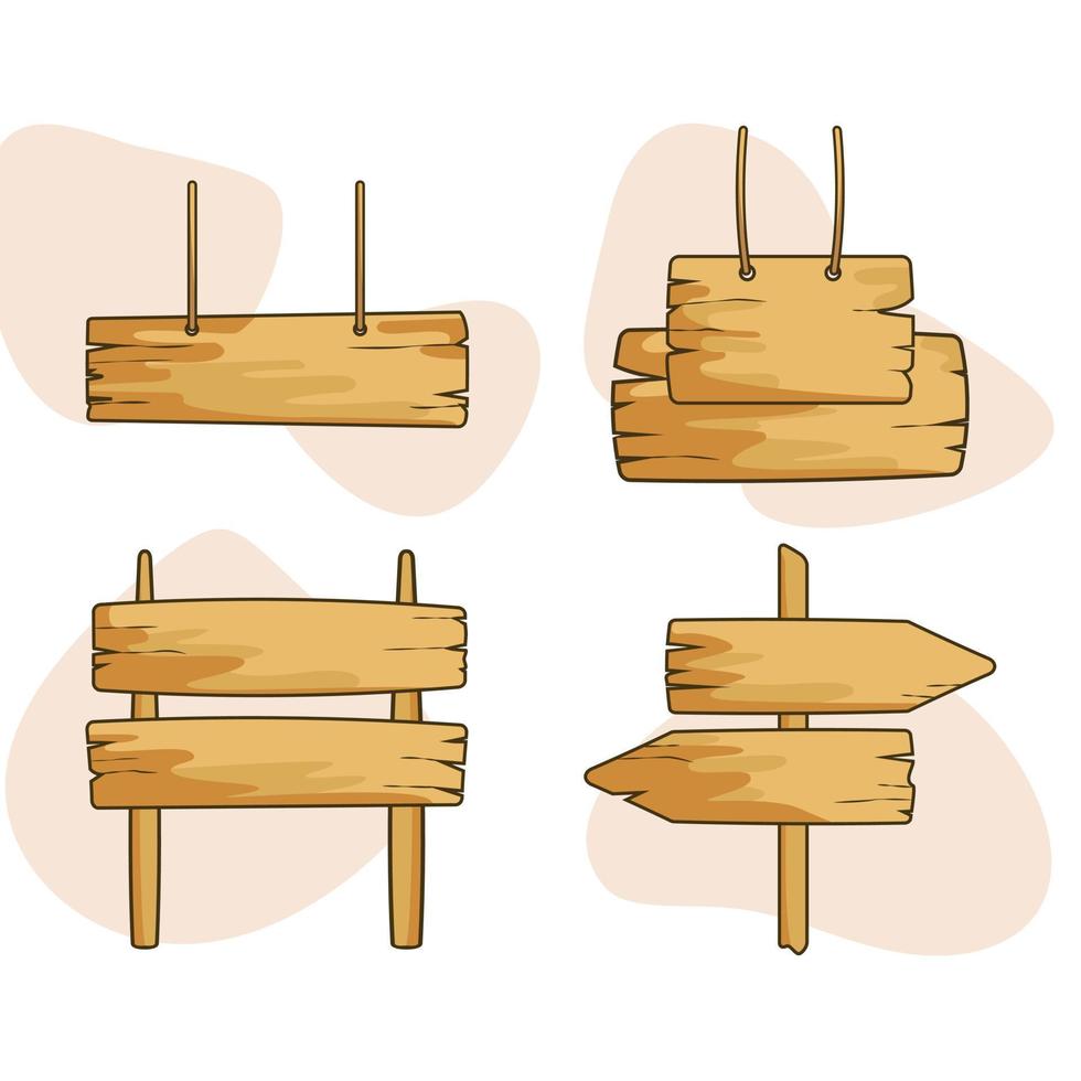 Holzschild Vektorvorlage vektor