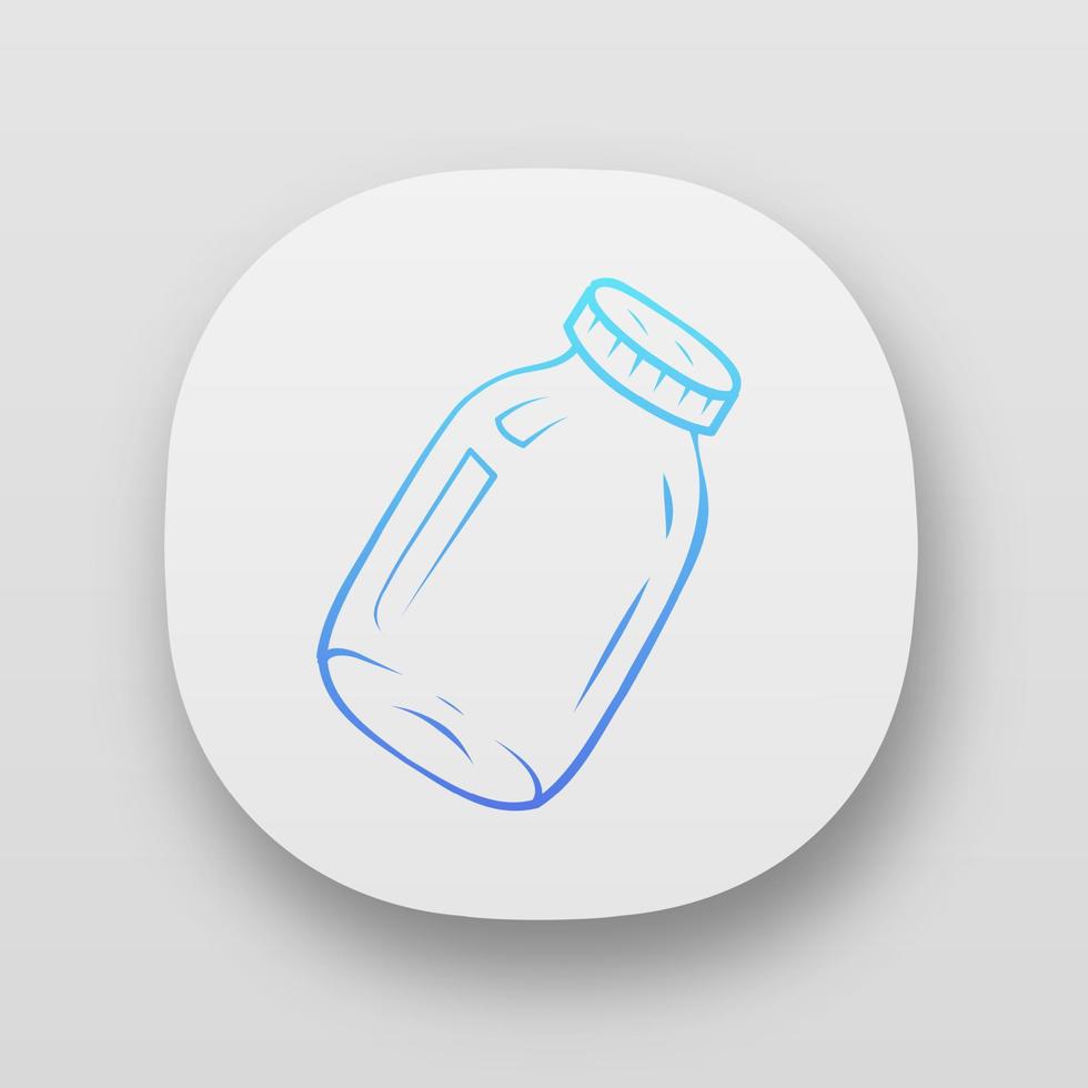 App-Symbol für Gläser. leere Dose. Lebensmittelkonservierung. hausgemachte Marmelade, Marmeladenaufbewahrung. Einmachglas. Glaswaren aufbewahren. ui ux-Benutzeroberfläche. Web- oder mobile Anwendungen. vektor isolierte illustration