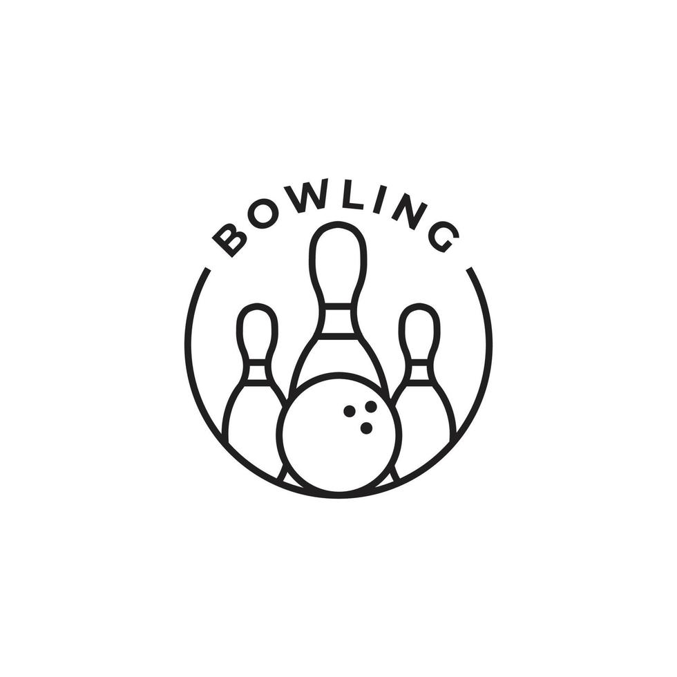 bowlingklot. vektor ikon logotyp mall