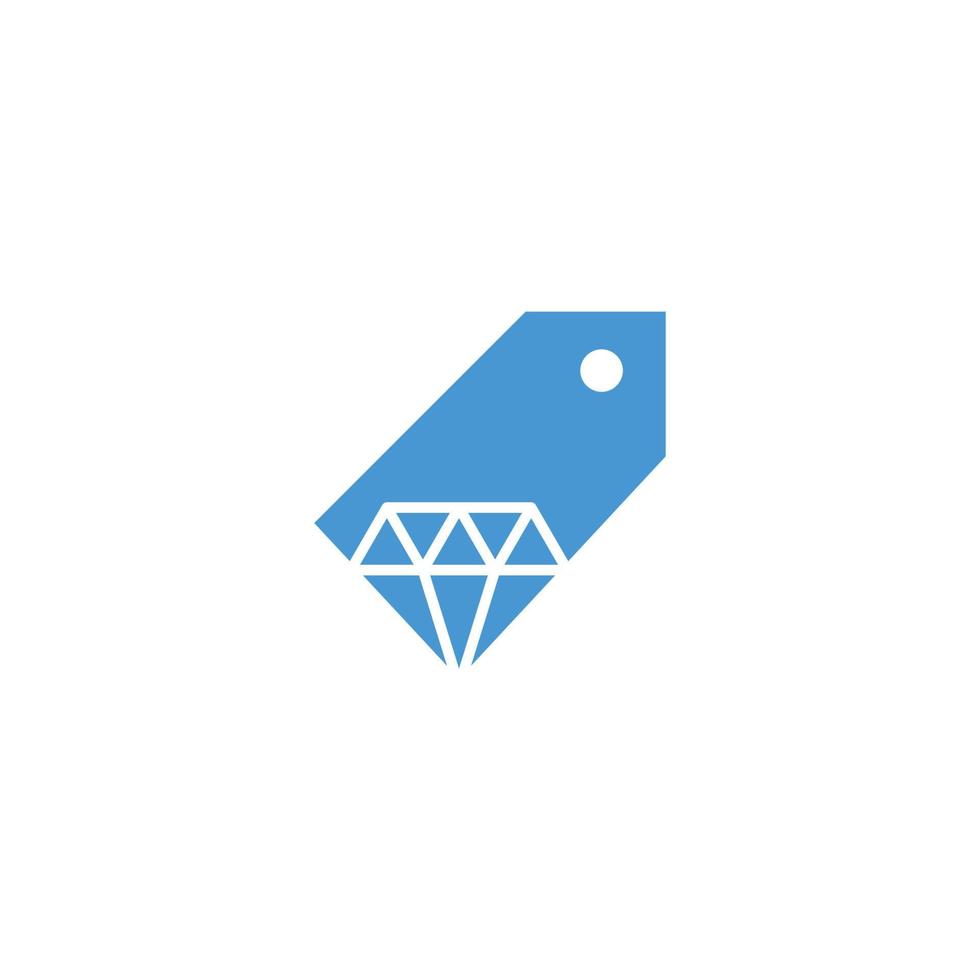 Diamant-Preisschild, Verkauf, Shop. Vektor-Logo-Symbol-Vorlage vektor