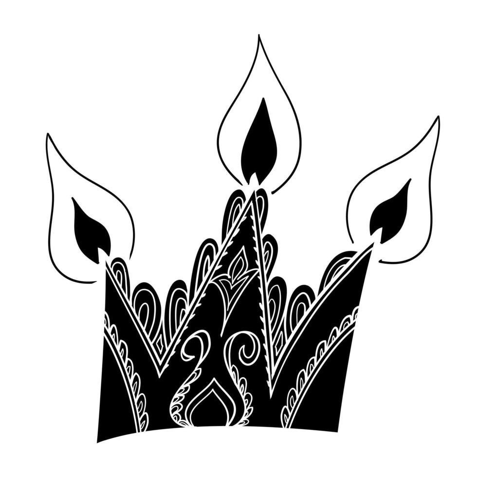 elegante Krone mit Kerzen vektor