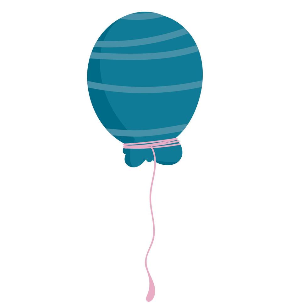 ballongikon, modern minimal platt designstil, vektorillustration. festballong. fira, semester design vektor