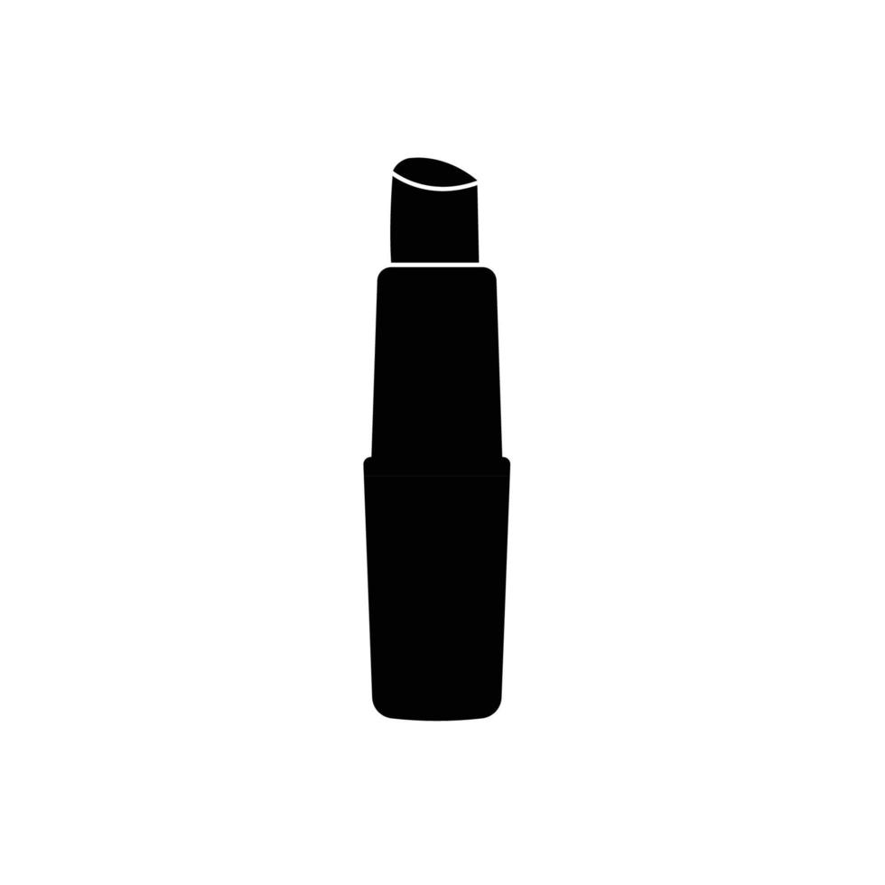 Lippenstift-Silhouette. Schwarz-Weiß-Icon-Design-Element auf isoliertem weißem Hintergrund vektor