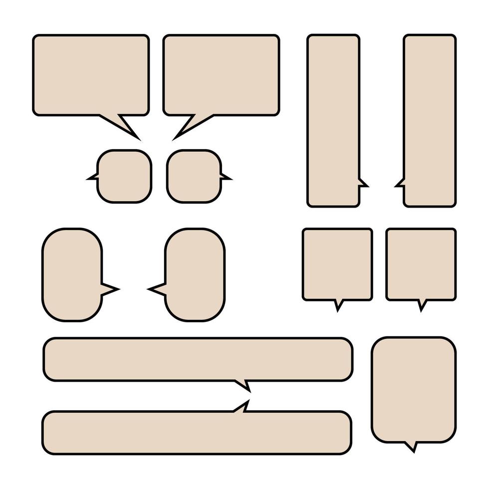 Stellen Sie Sprechblasen auf weißem Hintergrund ein, sprechen Sie Vektor- oder Sprechblasen, Symbol-Chat oder Nachricht, verwenden Sie sie zum Hinzufügen von Text, Oval und Doodle-Stil vektor