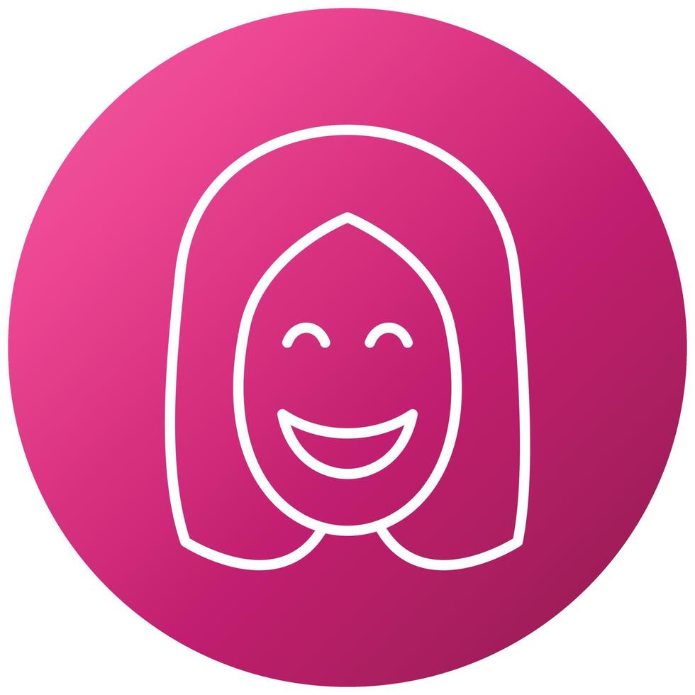 lächelnde Frauen-Icon-Stil vektor