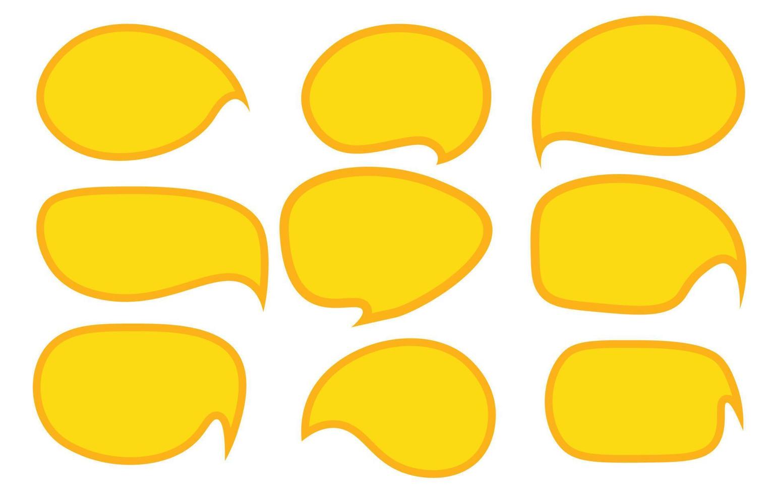 Set Herbst-Sprechblasen auf weißem Hintergrund. Chat-Box oder Chat-Vektor-Doodle-Nachricht oder Kommunikationssymbolwolke, die für Comics und Tröpfchen-Nachrichtendialog spricht vektor