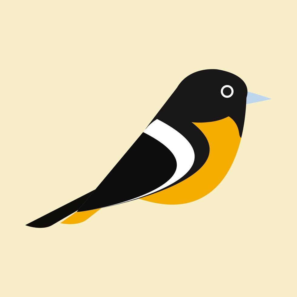 baltimore oriole fågel platt design vektorillustration. fågel logotyp vektor