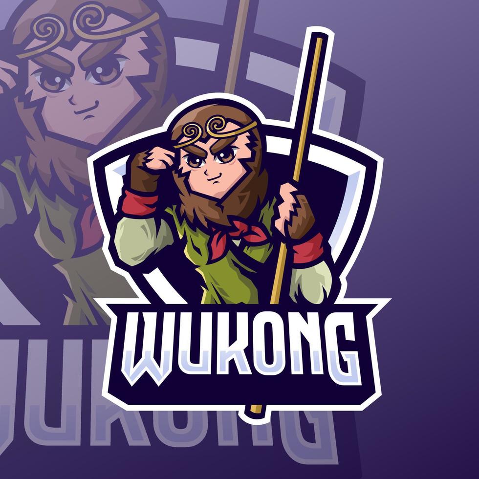 Monkey King Maskot-Logo für den Sport vektor