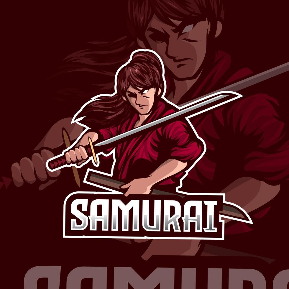 Samurai-Logo für Sport vektor
