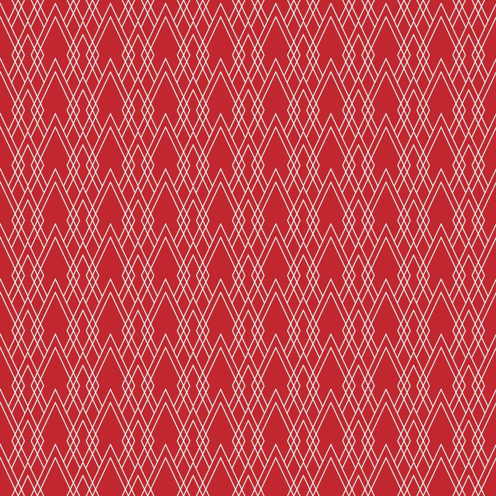 Nahtloses Muster mit Rautenform auf rotem Hintergrund für Tapeten-, Stoff- und Textildesign vektor