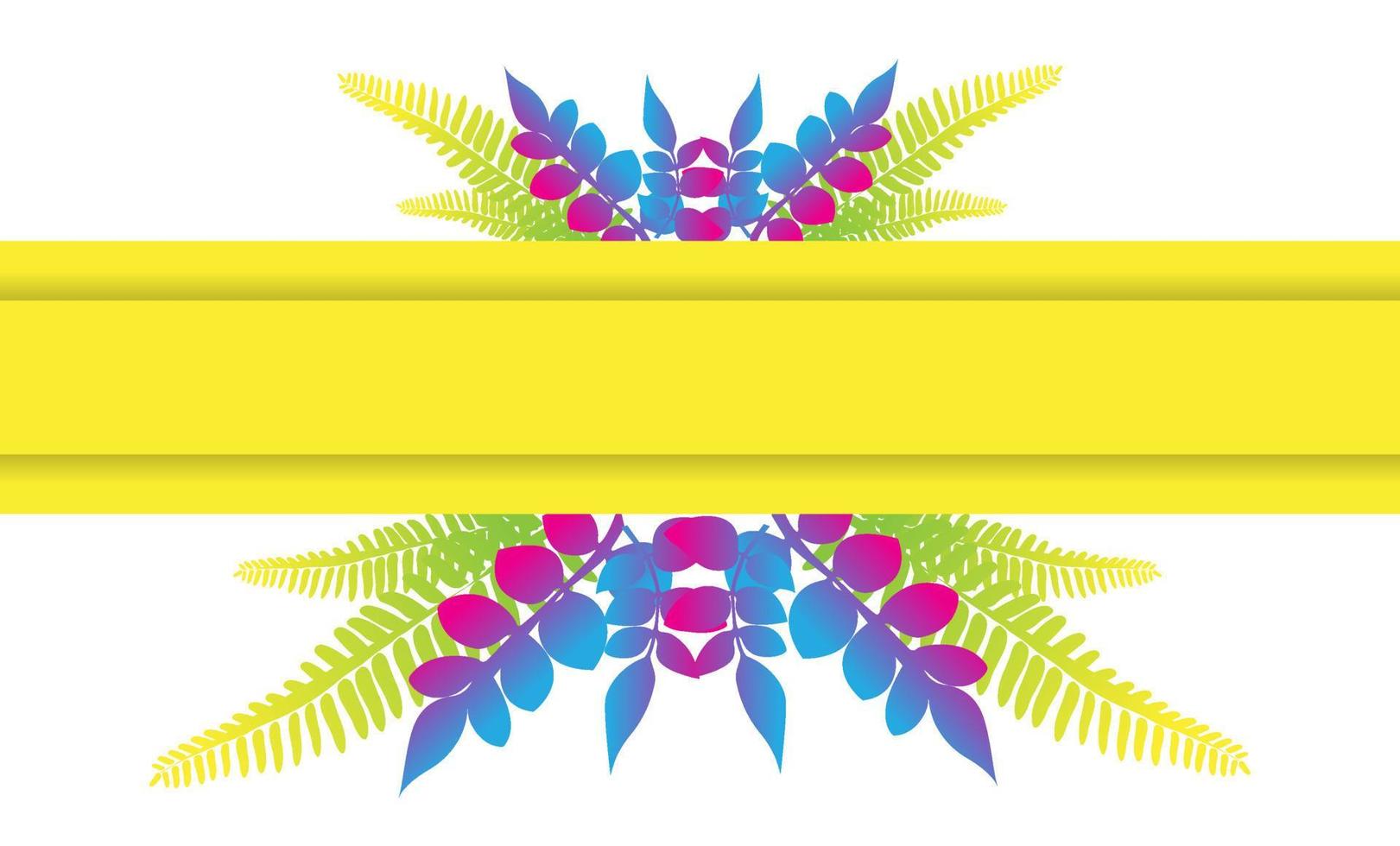 farbenreicher Blumenvektor mit Rahmen für Einladungsdesign, Grußkarte vektor