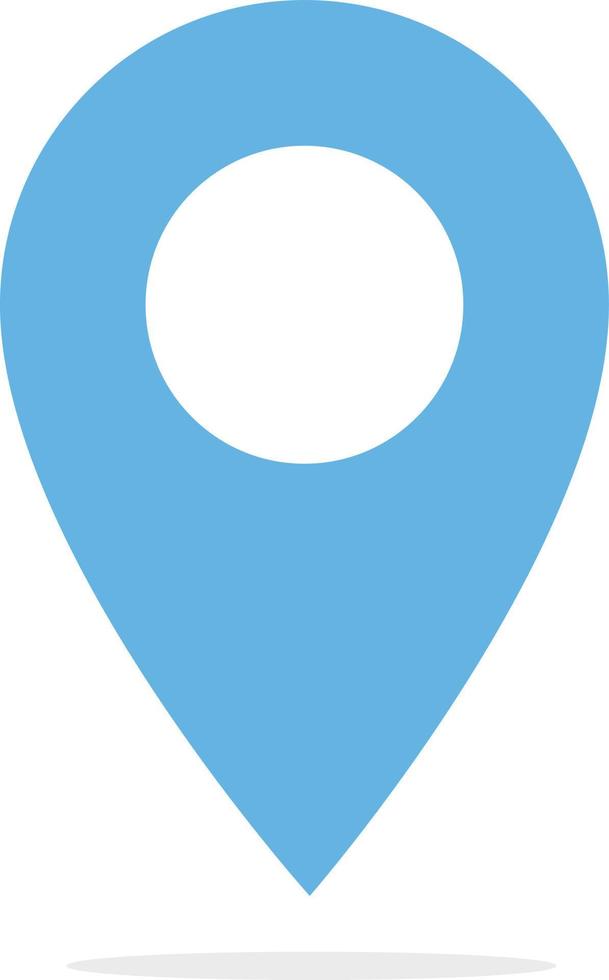platsnålsikon. plats pin tecken. blå platsnålssymbol. kartpekarens ikon. vektor