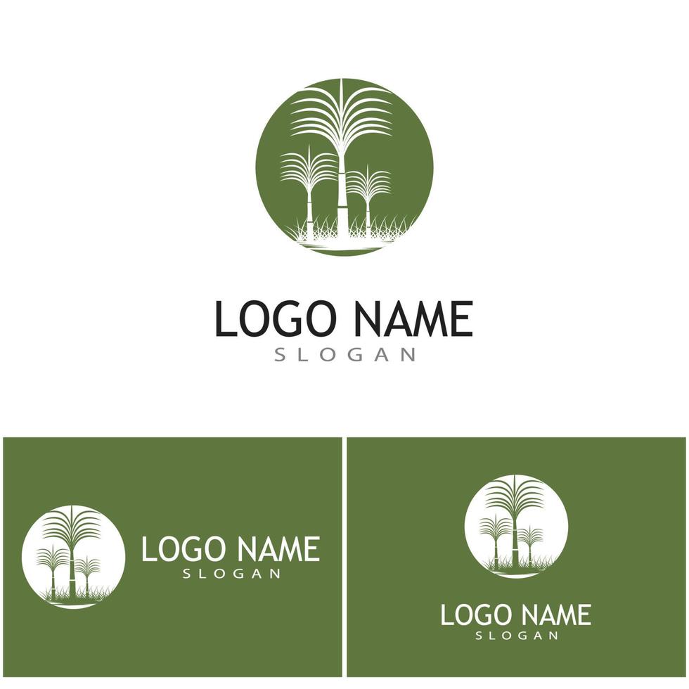 Zuckerrohr Logo Vorlage Vektor Symbol Natur