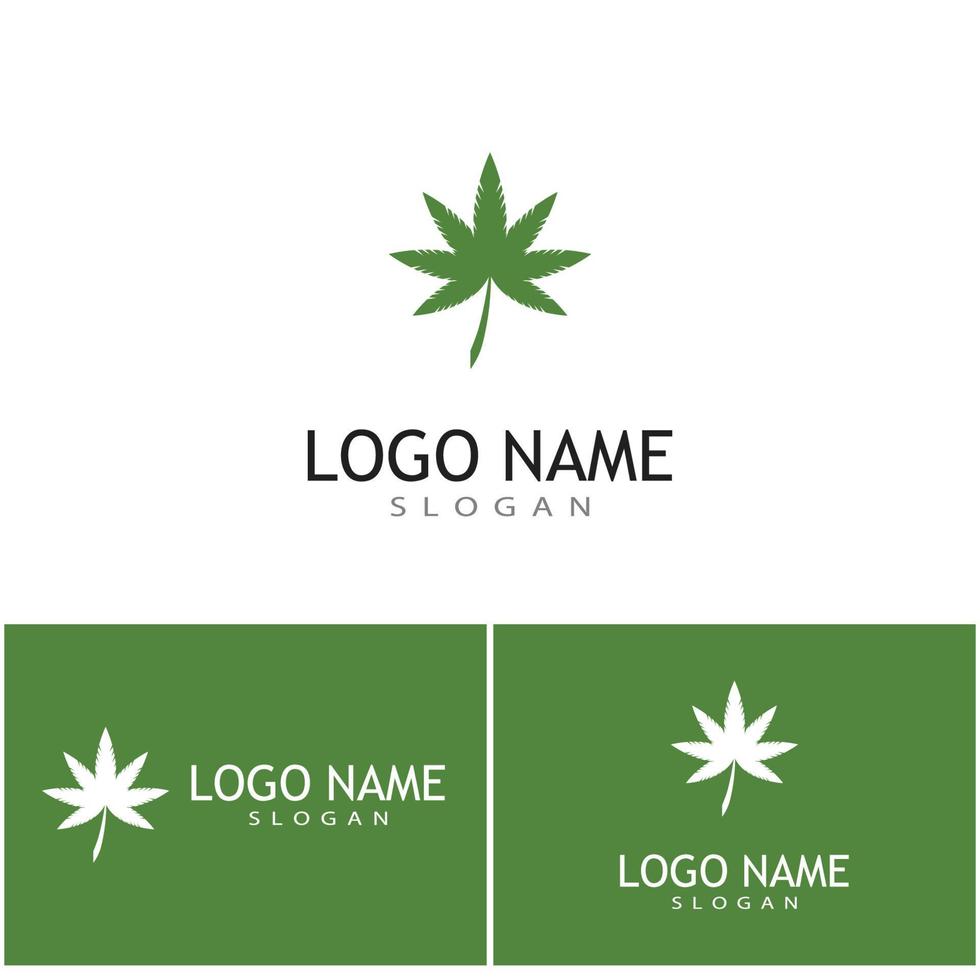 canabis logotyp mall vektor symbol natur