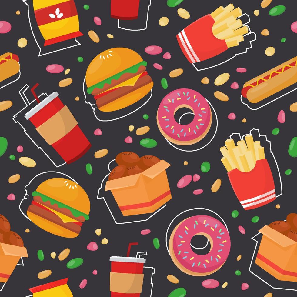 Fast-Food-Hintergrund vektor
