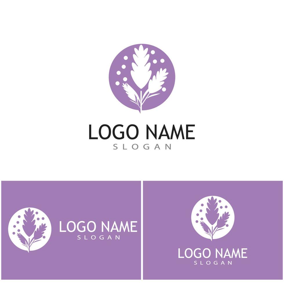 lavendel logotyp mall vektor symbol natur