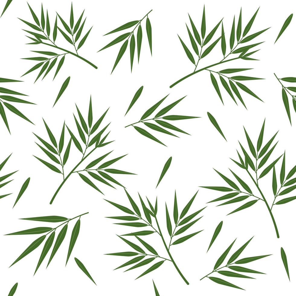 bambu blad mönster, färg vektor illustration